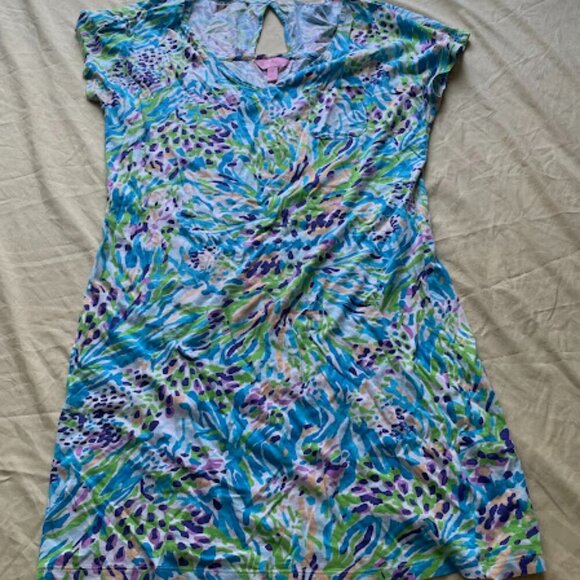 Lilly Pulitzer | Tropical Print Shift Dress | Multicolor | Size M | Used - Picture 3 of 5